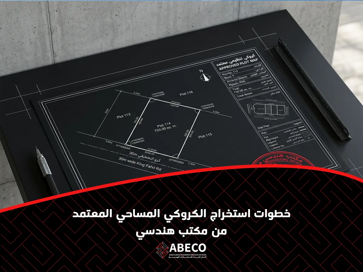 استخراج الكروكي المساحي المعتمد من مكتب هندسي