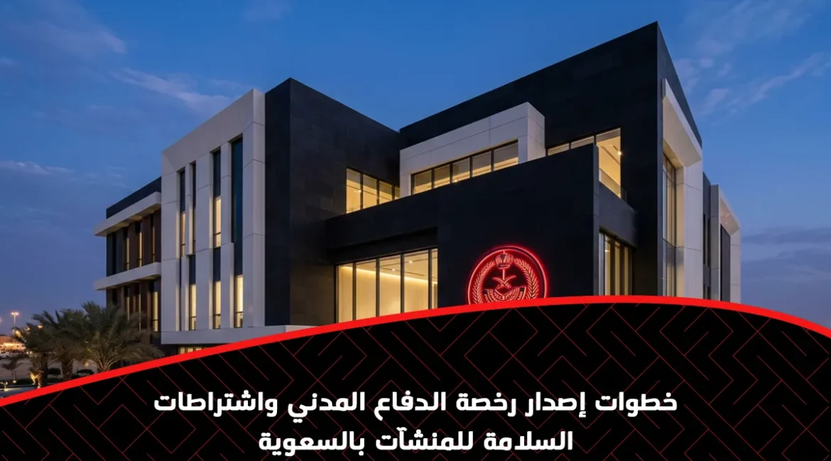خطوات إصدار رخصة الدفاع المدني واشتراطات السلامة للمنشآت بالسعوية